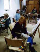 The painting studio